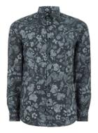 Topman Mens Selected Homme Black 'tig' Button Up Shirt