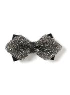 Topman Mens Silver And Black Glass Crystal Embellished Bow Tie*