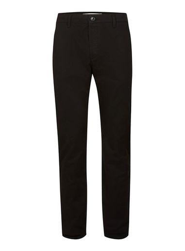 Topman Mens Black Standard Fit Chinos