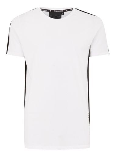 Topman Mens Criminal Damage White 'carnaby' T-shirt