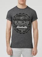 Topman Mens Black Grey Marl Sublime Print Roller T-shirt