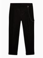 Topman Mens Black Corduroy Tapered Pants