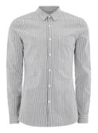 Topman Mens Grey Gray Stripe Oxford Shirt
