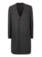 Topman Mens Lux Dark Grey Wool Blend Duster Coat