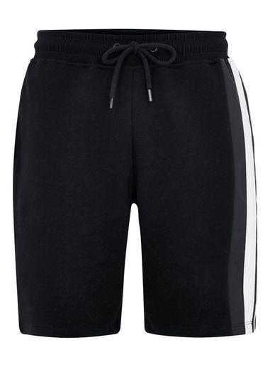 Topman Mens Navy Side Stripe Jersey Shorts
