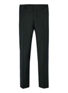 Topman Mens Black Premium Wool Blend Cropped Dress Pants