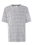 Topman Mens Mid Grey Grey Check Oversized T-shirt