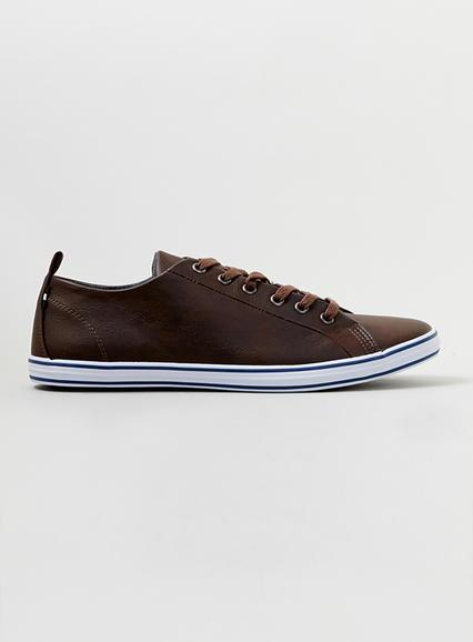 Topman Mens Brown Plimsolls