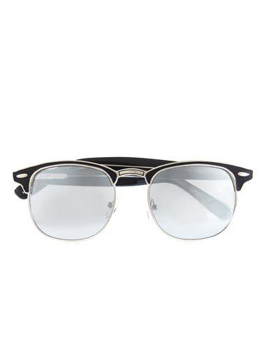 Topman Mens Grey Gray Round Sunglasses