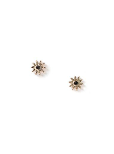Topman Mens Silver Gold Sun Stud Earrings*