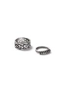 Topman Mens Brushed Silver Look Knot Ring 2 Pack*