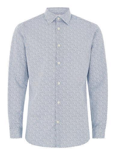 Topman Mens Selected Homme White Printed Long Sleeve Shirt