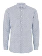 Topman Mens Selected Homme White Printed Long Sleeve Shirt