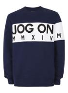 Topman Mens Blue Jog On Navy Raglan Sweatshirt*