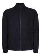 Topman Mens Blue Navy Zip Through Formal Track Top