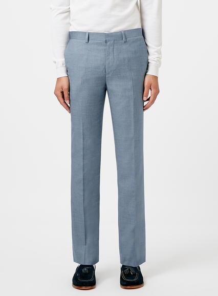 Topman Mens Light Blue Slim Fit Suit Pants
