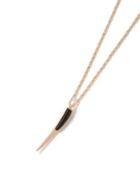 Topman Mens Silver Black And Gold Tusk Necklace*