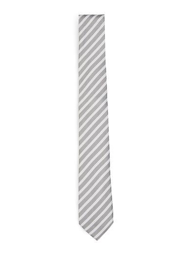 Topman Mens Beige Stone And White Diagonal Stripe Tie