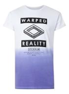 Topman Mens White And Purple Warped Reality Print Muscle Fit Roller T-shirt