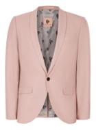 Topman Mens Noose & Monkey Dusty Pink Skinny Fit Suit Jacket