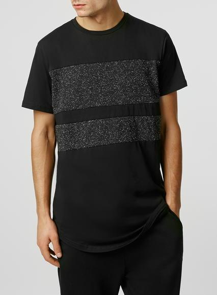 Topman Mens Systvm Fraction Black T-shirt