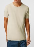 Topman Mens Yellow Sand Muscle Fit Crew T-shirt
