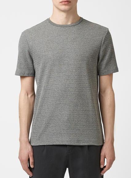Topman Mens Grey Waffle Textured T-shirt