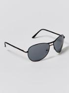 Topman Mens Black Aviator Sunglasses