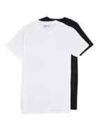 Topman Mens Multi White/black Longline Fit T-shirt 2 Pack
