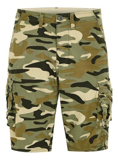 Topman Mens Green Selected Homme Camouflage Shorts