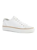 Topman Mens White Leather And Suede Sneakers