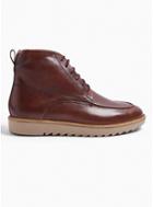 Topman Mens Brown Tan Real Leather Gibbon Boots