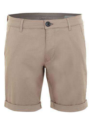 Topman Mens Mid Grey Selected Homme Tan Chino Shorts