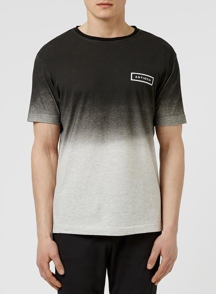 Topman Mens Antioch Grey Marl Rectangle Logo T-shirt*