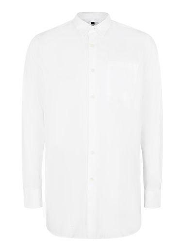Topman Mens White Longline Casual Shirt