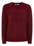 Topman Mens Red And Black Twist Grid Sweater