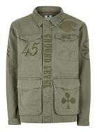 Topman Mens Khaki Embroidered Military Jacket