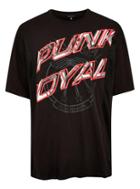 Topman Mens Punk Royal Black Panelled T-shirt