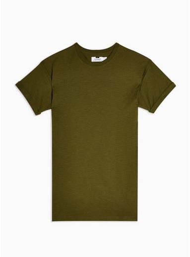 Topman Mens Khaki Slub T-shirt