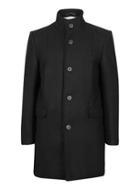 Topman Mens Selected Homme Black Wool Rich Coat
