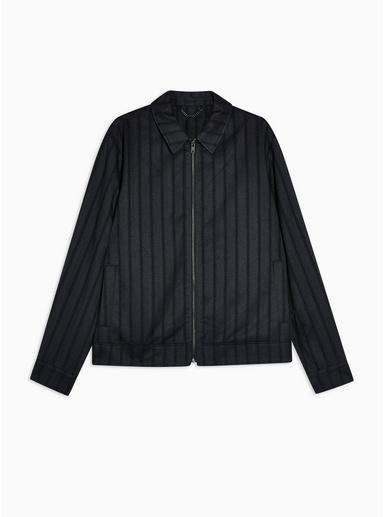 Topman Mens Navy Formal Herringbone Jacket