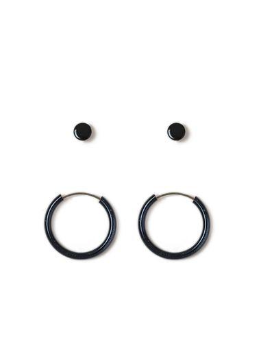 Topman Mens Navy Hoop Earrings*