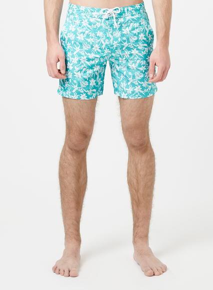 Topman Mens Green Mint Floral Swim Shorts