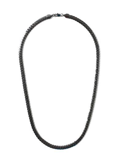 Topman Mens Silver Gunmetal Look Chain Necklace*