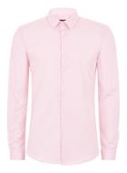 Topman Mens Pink Muscle Fit Long Sleeve Shirt