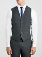 Topman Mens Mid Grey New Grey Suit Waistcoat