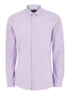 Topman Mens Purple Lilac Textured Muscle Fit Shirt