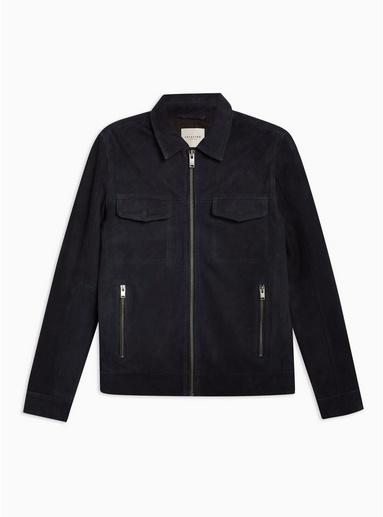 Selected Homme Mens Selected Homme Navy Trucker Jacket