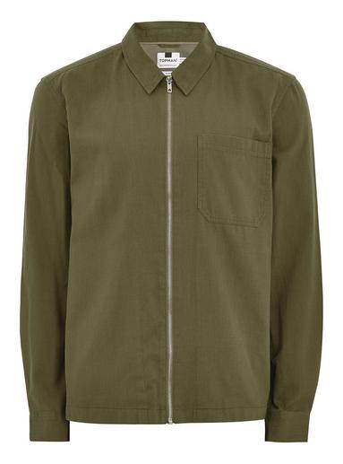 Topman Mens Khaki Classic Overshirt