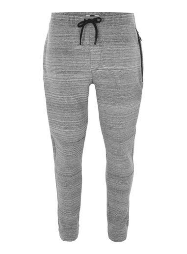 Topman Mens Grey Salt And Pepper Ultra Skinny Tech Joggers